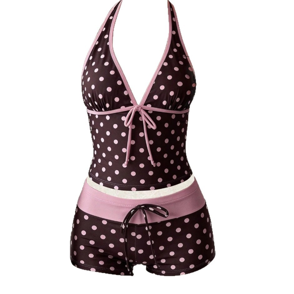 Women's Sleeveless Polka Dot T - Womens Suit 评论和价格